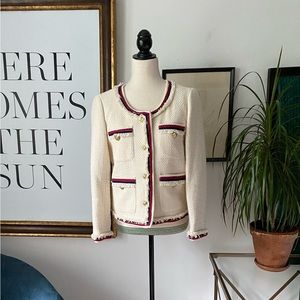 J.Crew Cream Fringed Jacket